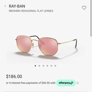 AUTHENTIC RAY BAND Hexagon shape mirror lenses